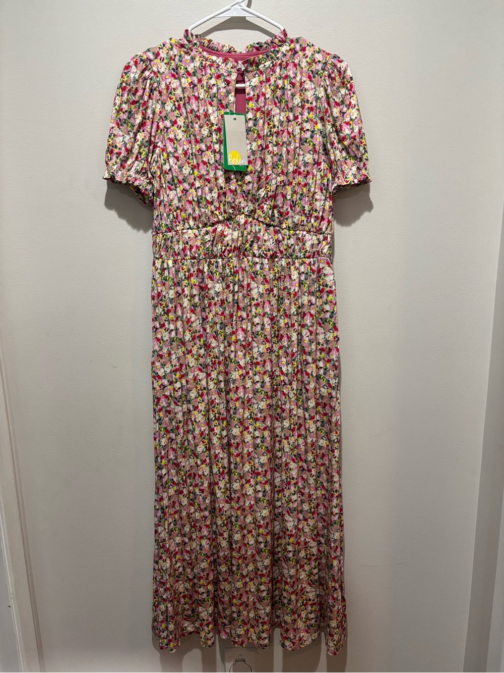 Boden Floral Rosanna Print Midi Tea Dress Garden Party Botanical Stretchy NWT - Picture 4 of 14